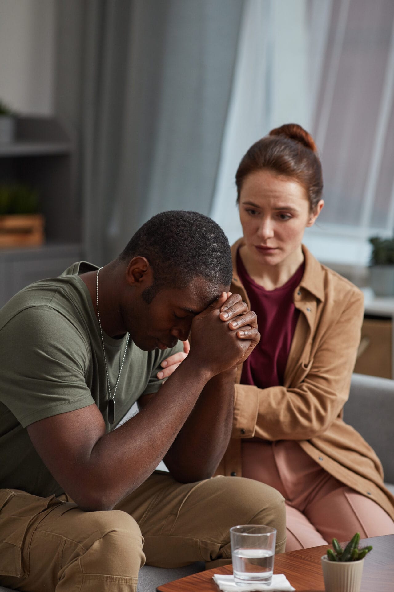 helping man with depression treatment - Legacy Recovery Center